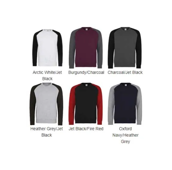 033JH Baseball contrast sweatshirt