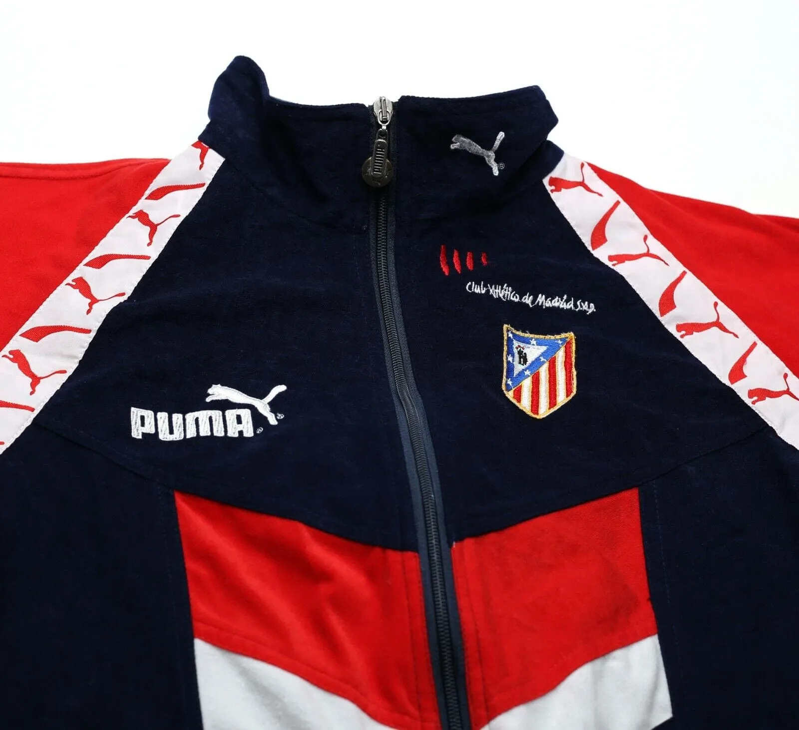 1994/95 ATLETICO MADRID Vintage PUMA Football Track Top (S)