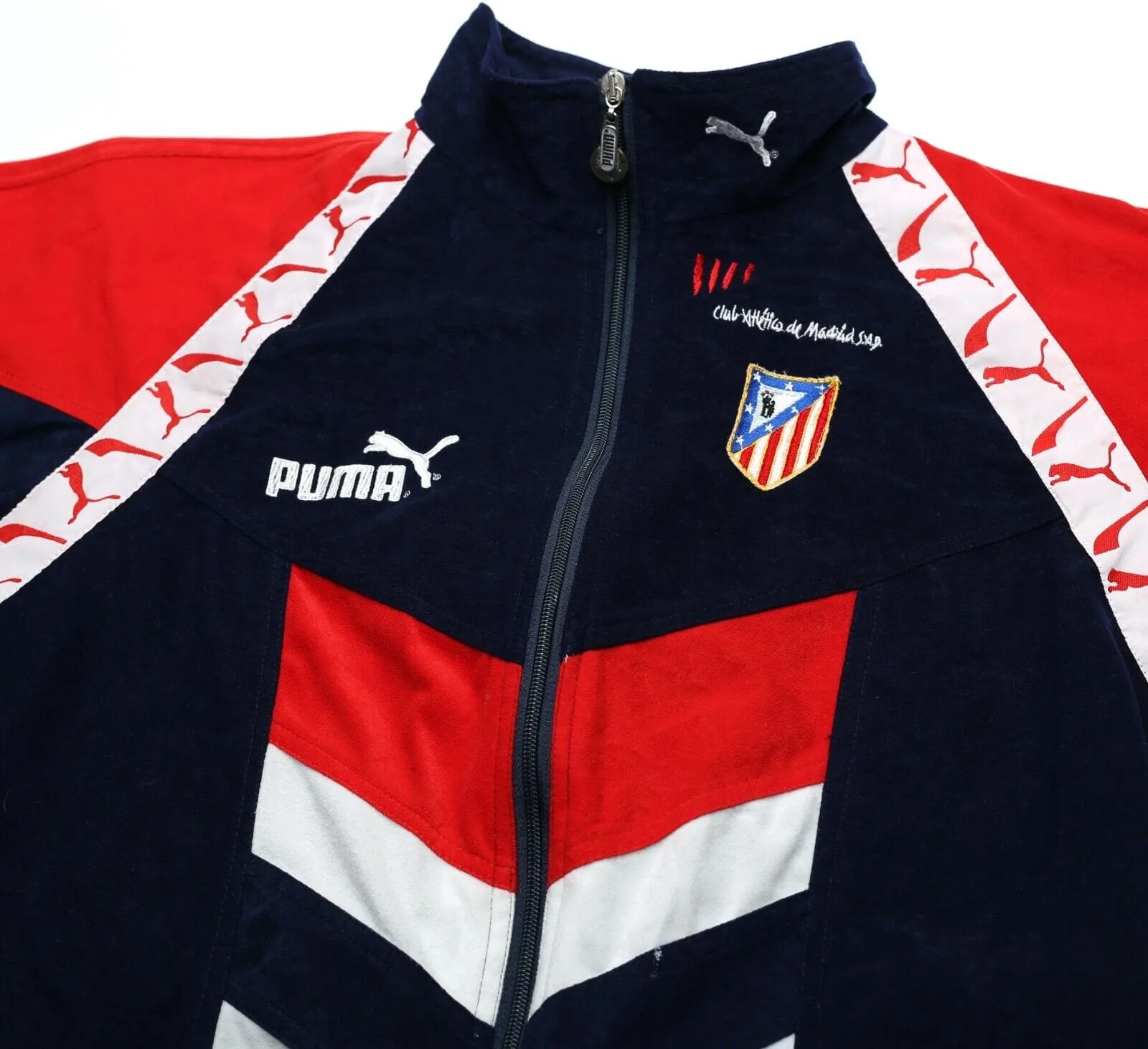 1994/95 ATLETICO MADRID Vintage PUMA Football Track Top (S)