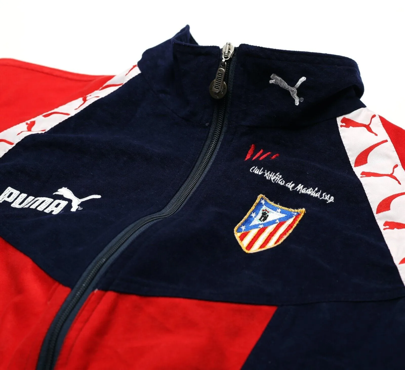 1994/95 ATLETICO MADRID Vintage PUMA Football Track Top (S)