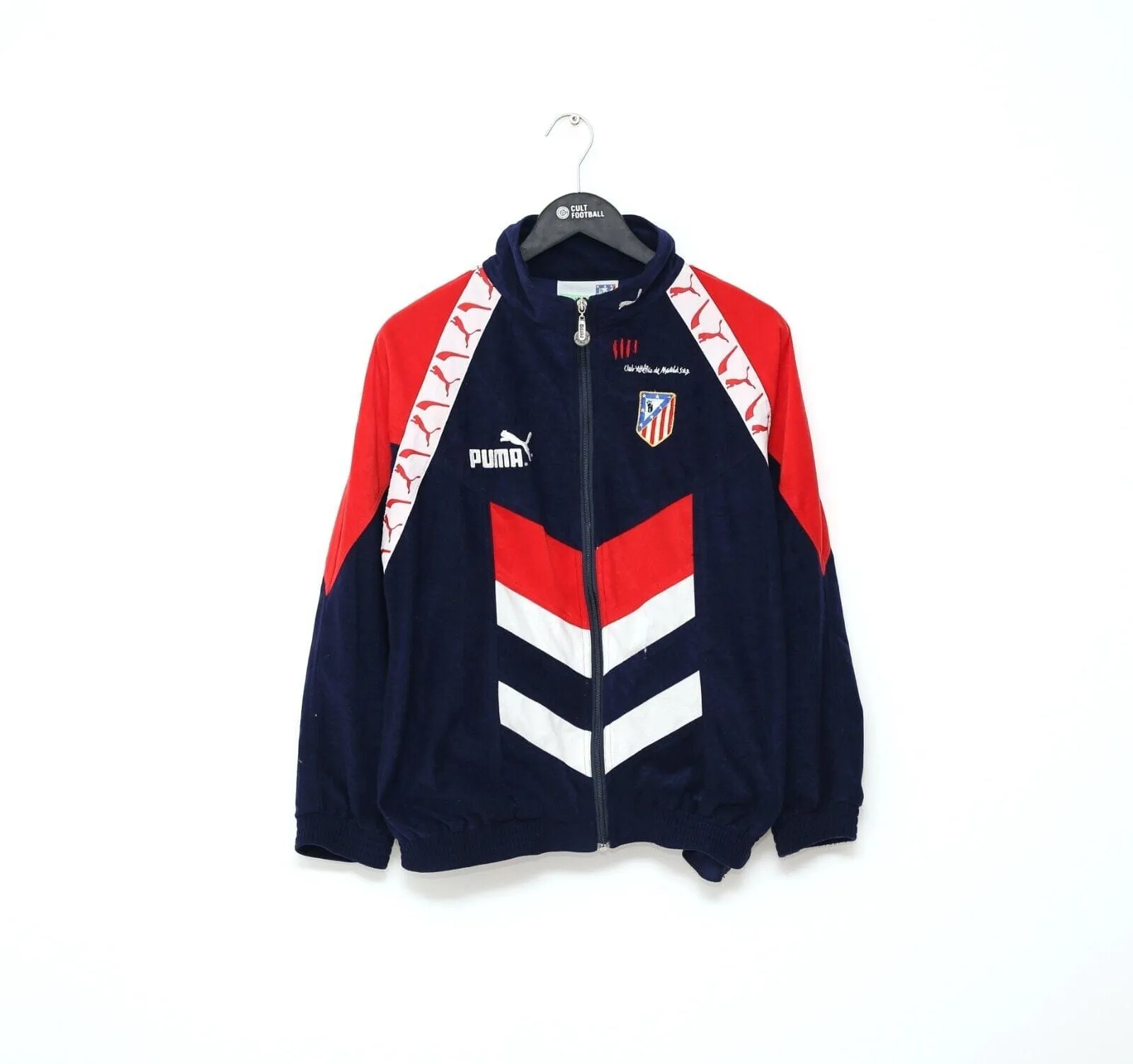 1994/95 ATLETICO MADRID Vintage PUMA Football Track Top (S)