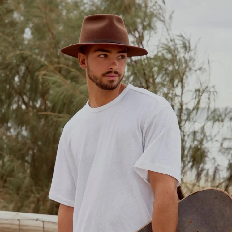 28 Eastern Ando Unisex Fedora - Chocolate