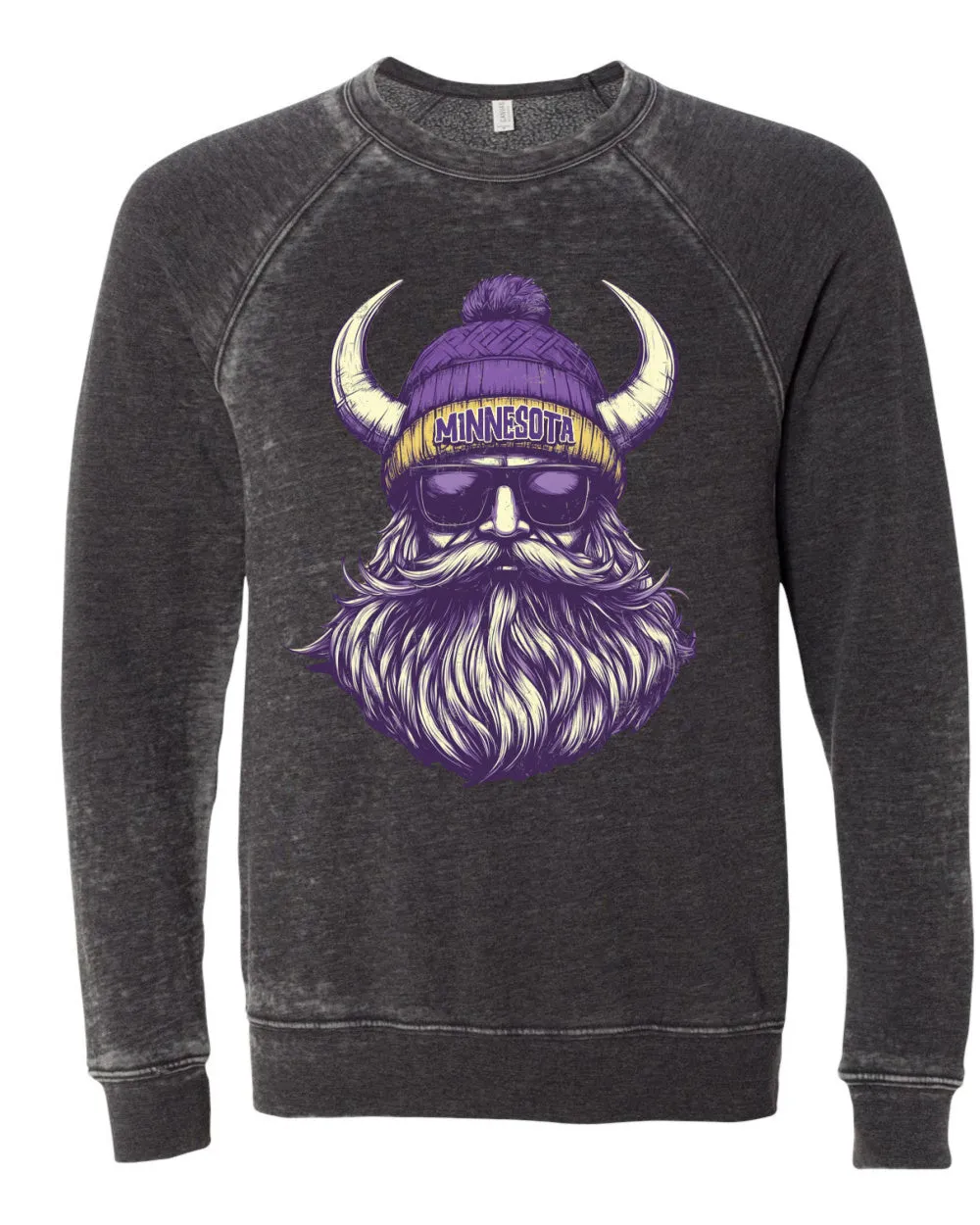 Acid Wash Minnesota Sweatshirt/ Adult Sizes /Vikings Sweatshirt