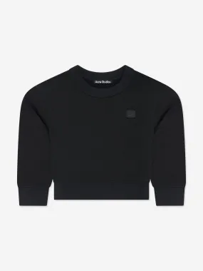 Acne Studios Kids Crew Neck Sweatshirt in Black