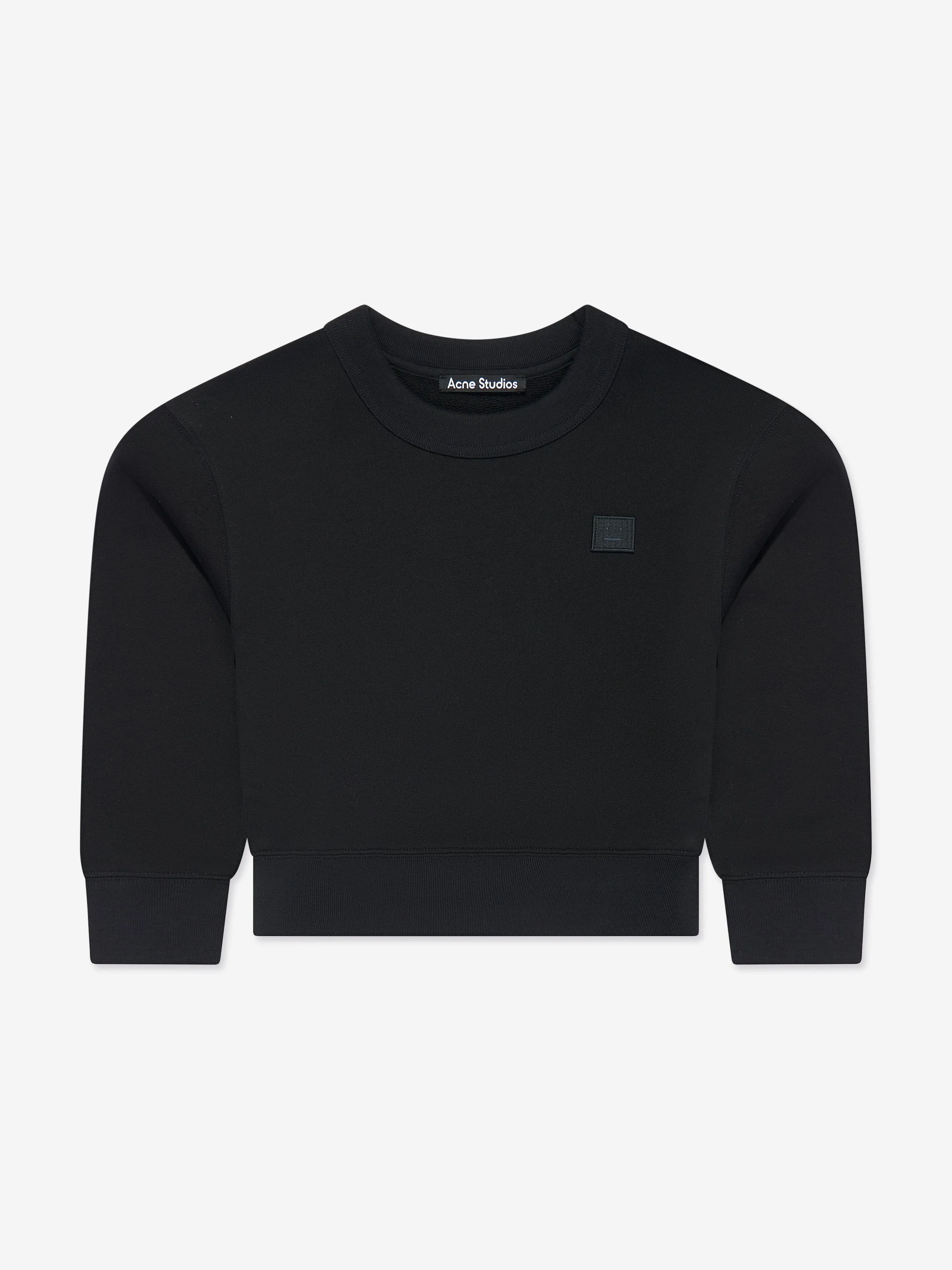 Acne Studios Kids Crew Neck Sweatshirt in Black