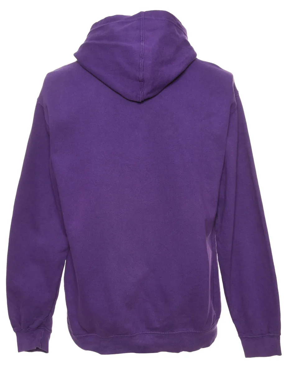 Adidas Purple Washington Printed Hoodie - L