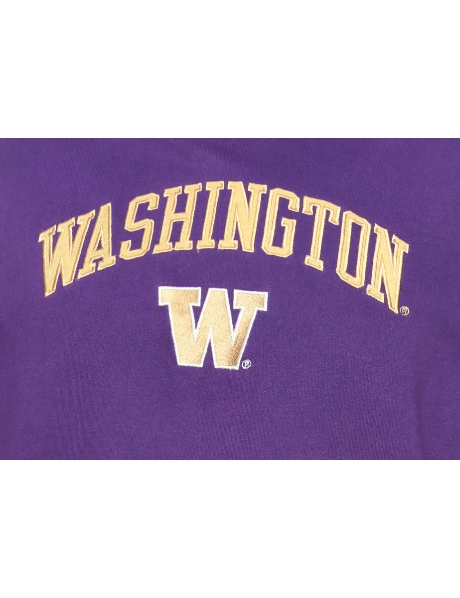 Adidas Purple Washington Printed Hoodie - L