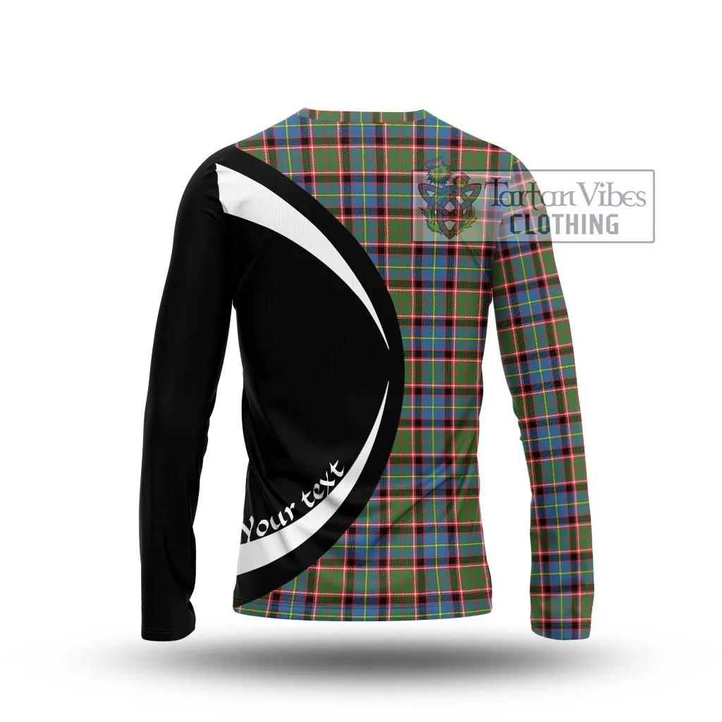 Aikenhead Tartan Long Sleeve T-Shirt with Family Crest Circle Style