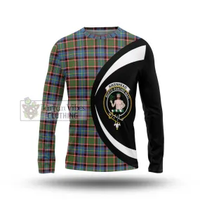 Aikenhead Tartan Long Sleeve T-Shirt with Family Crest Circle Style