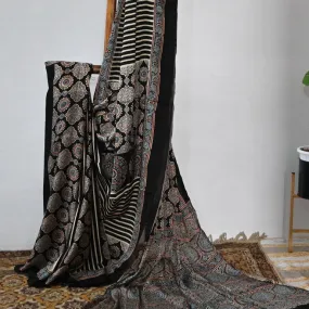 AJRAKH  STRIPE SAREE