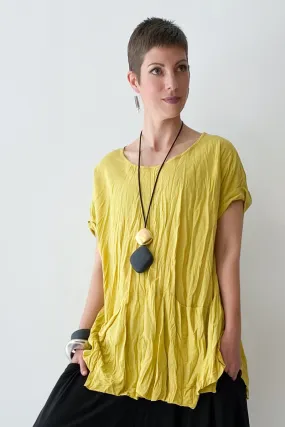 ALEMBIKA Twisted Top in Lemon Jersey