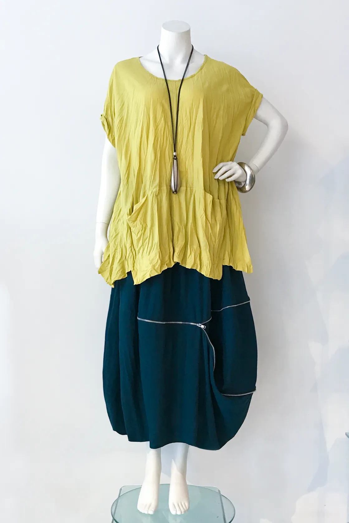 ALEMBIKA Twisted Top in Lemon Jersey