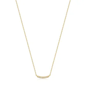 Ania Haie 14kt Gold Magma Curve Diamond Necklace