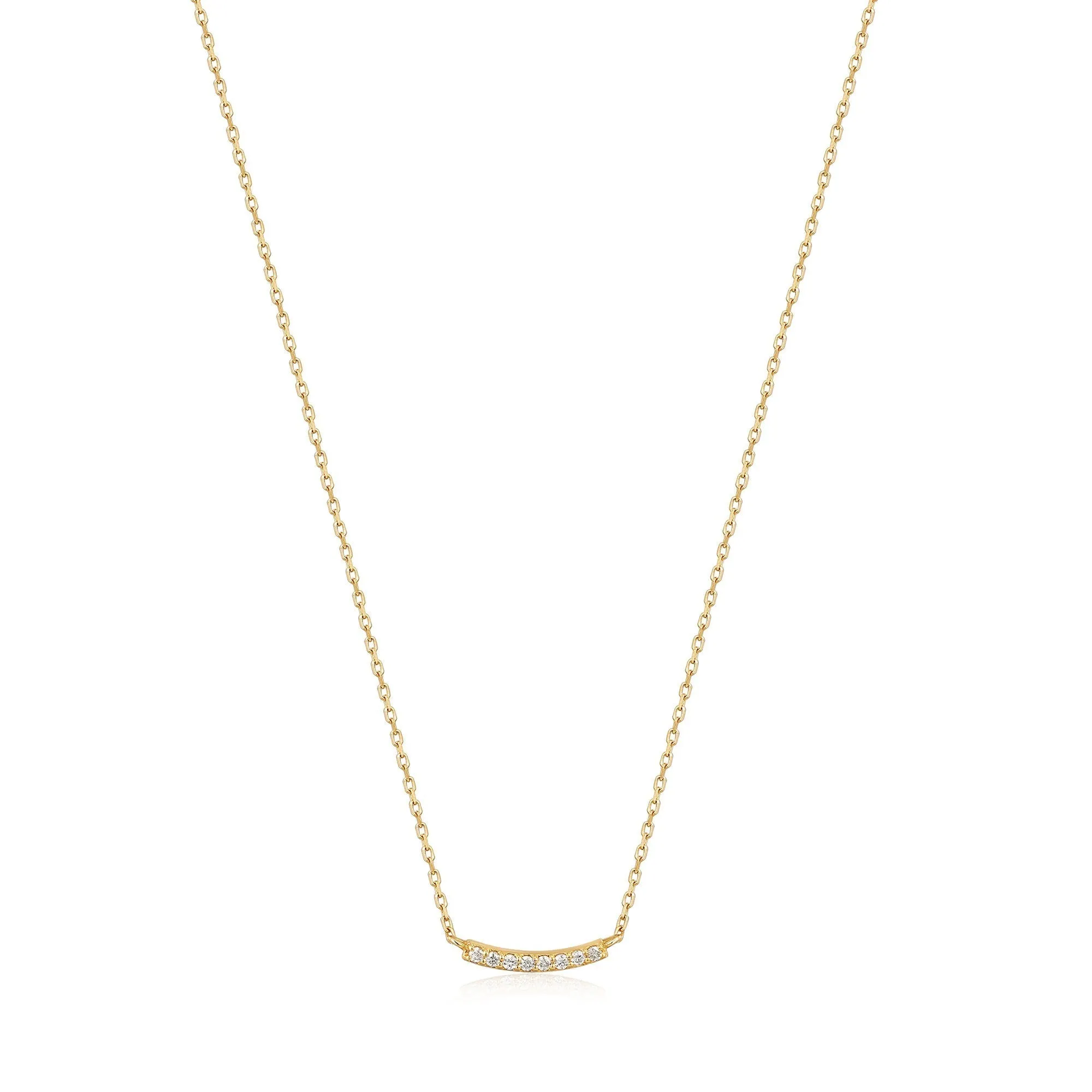 Ania Haie 14kt Gold Magma Curve Diamond Necklace