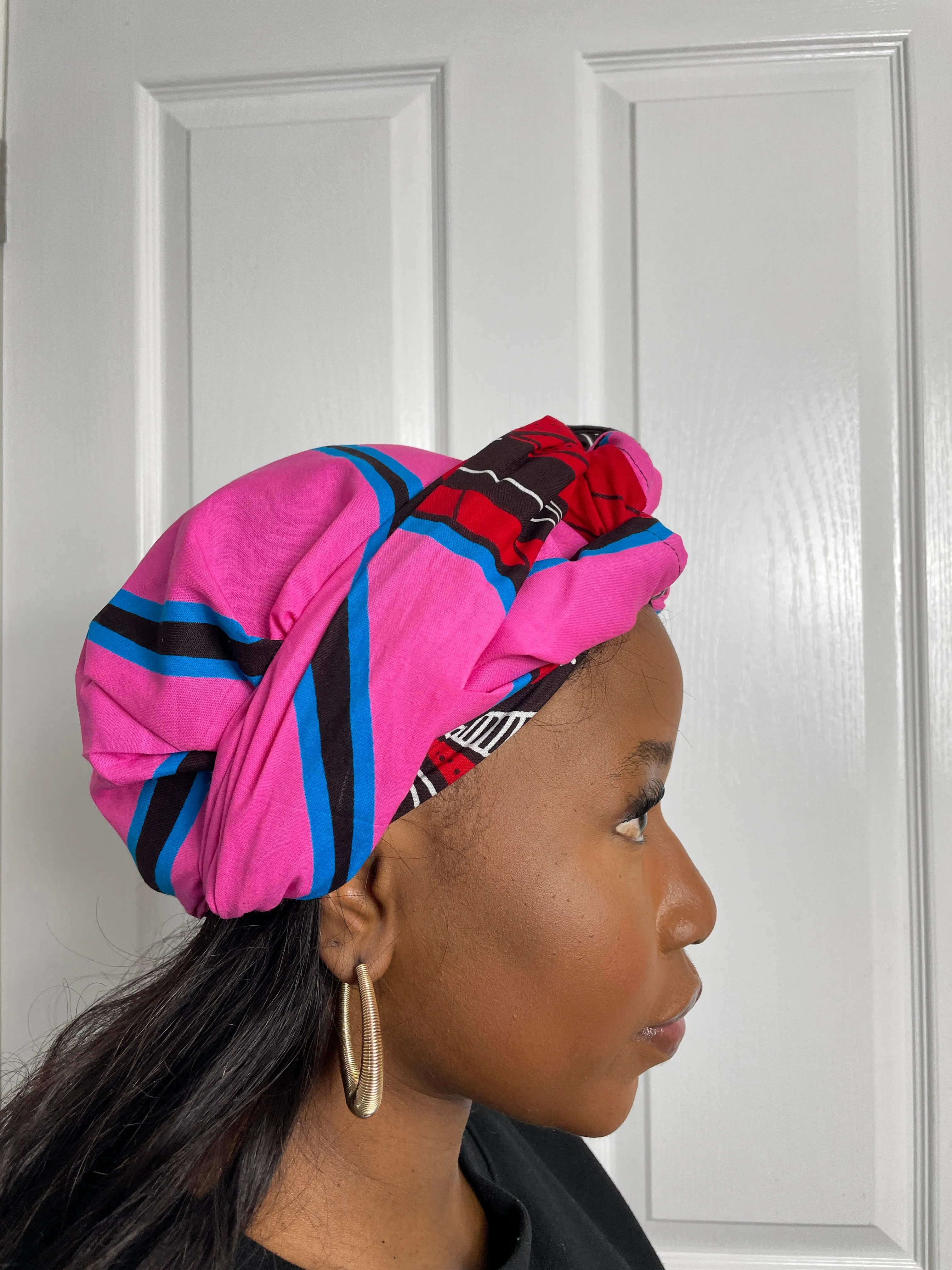 Aniebiet Pink Ankara Headwrap/Scarf