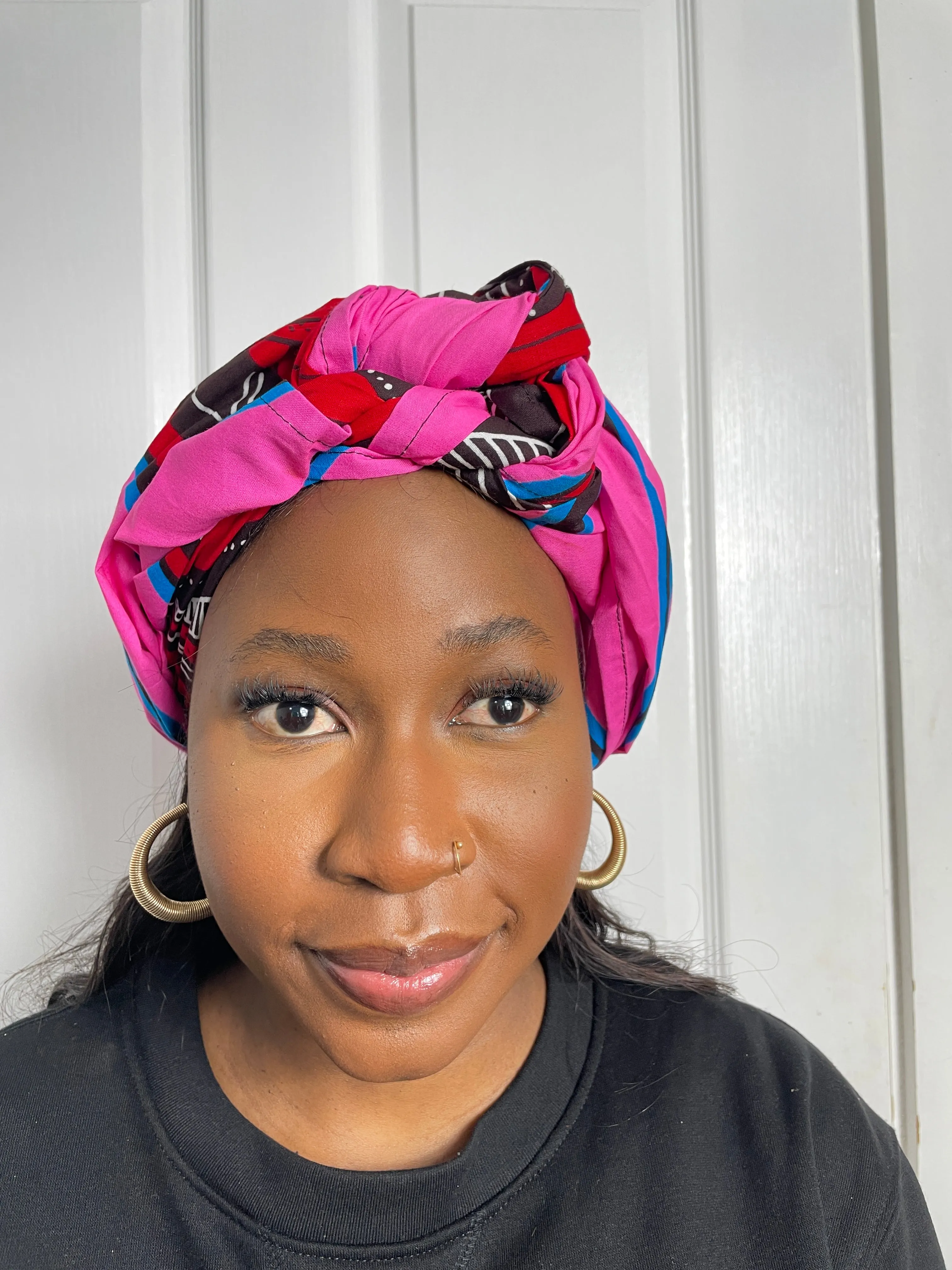 Aniebiet Pink Ankara Headwrap/Scarf