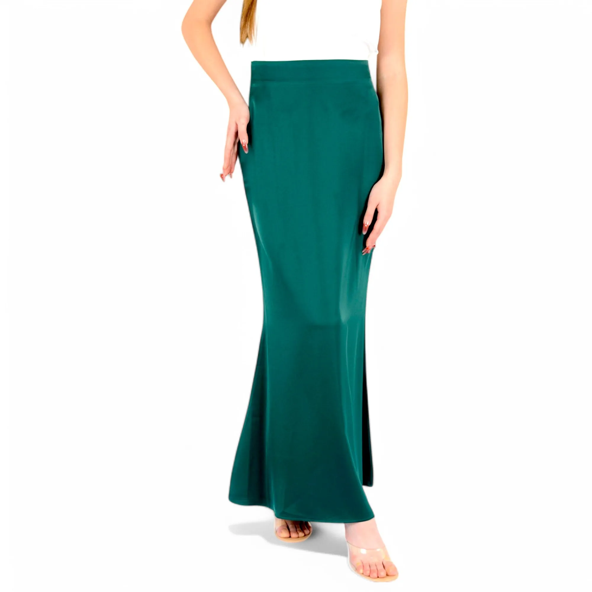 Anna-Kaci Women's Satin Maxi Skirt With High Waist And Flowing A-Line Design