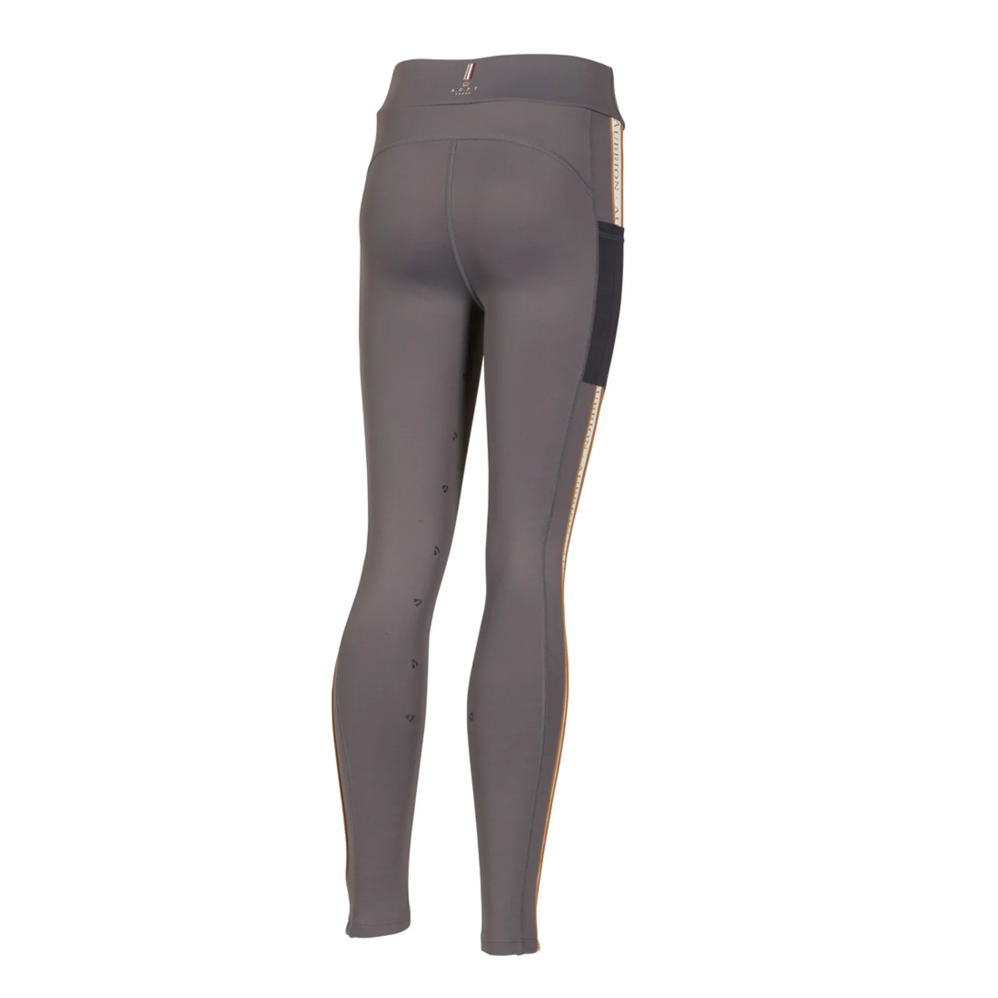 Aubrion Young Rider Team Shield Riding Tights - Grey