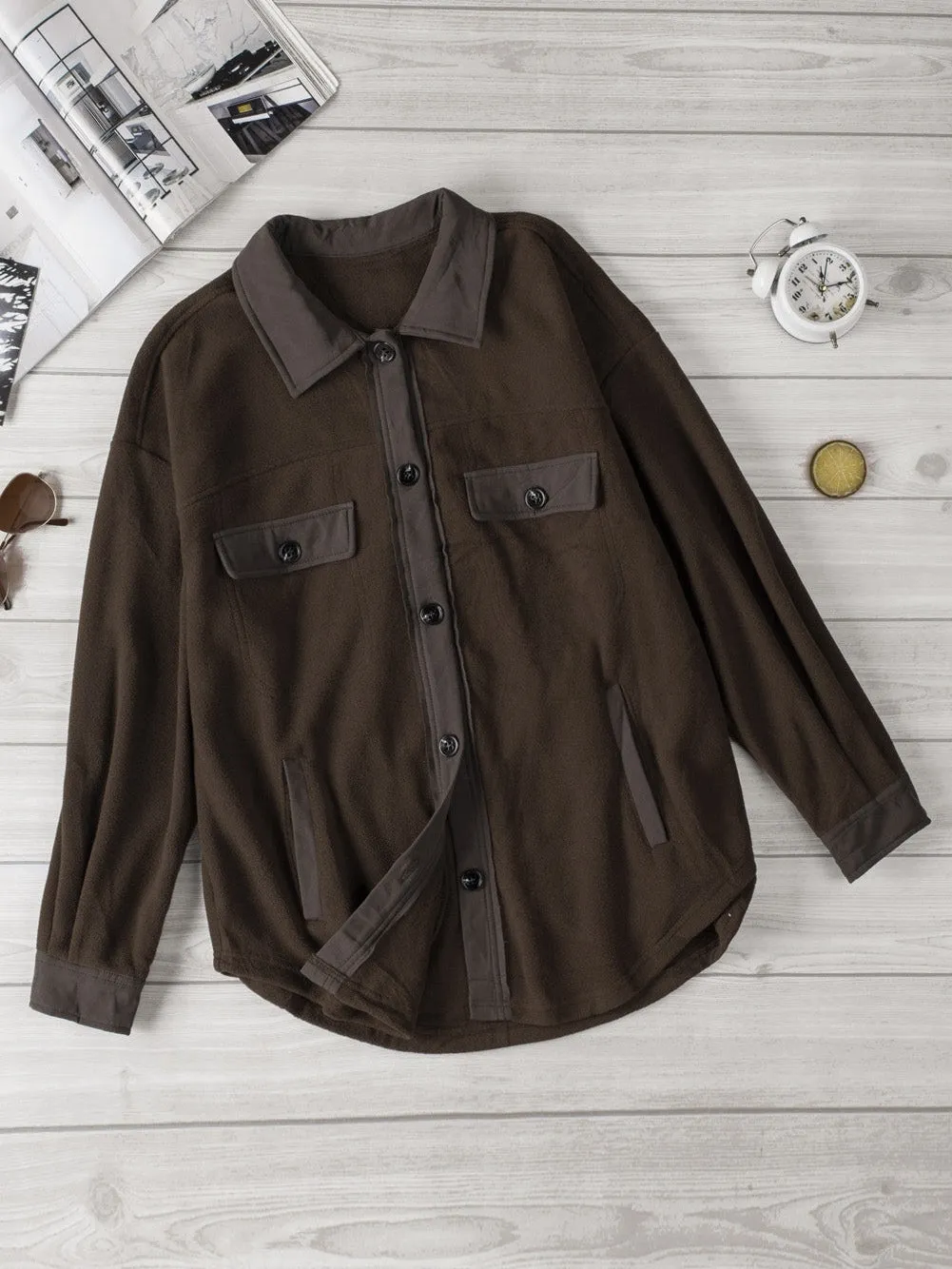 Autumn Brown Fleece Jacket