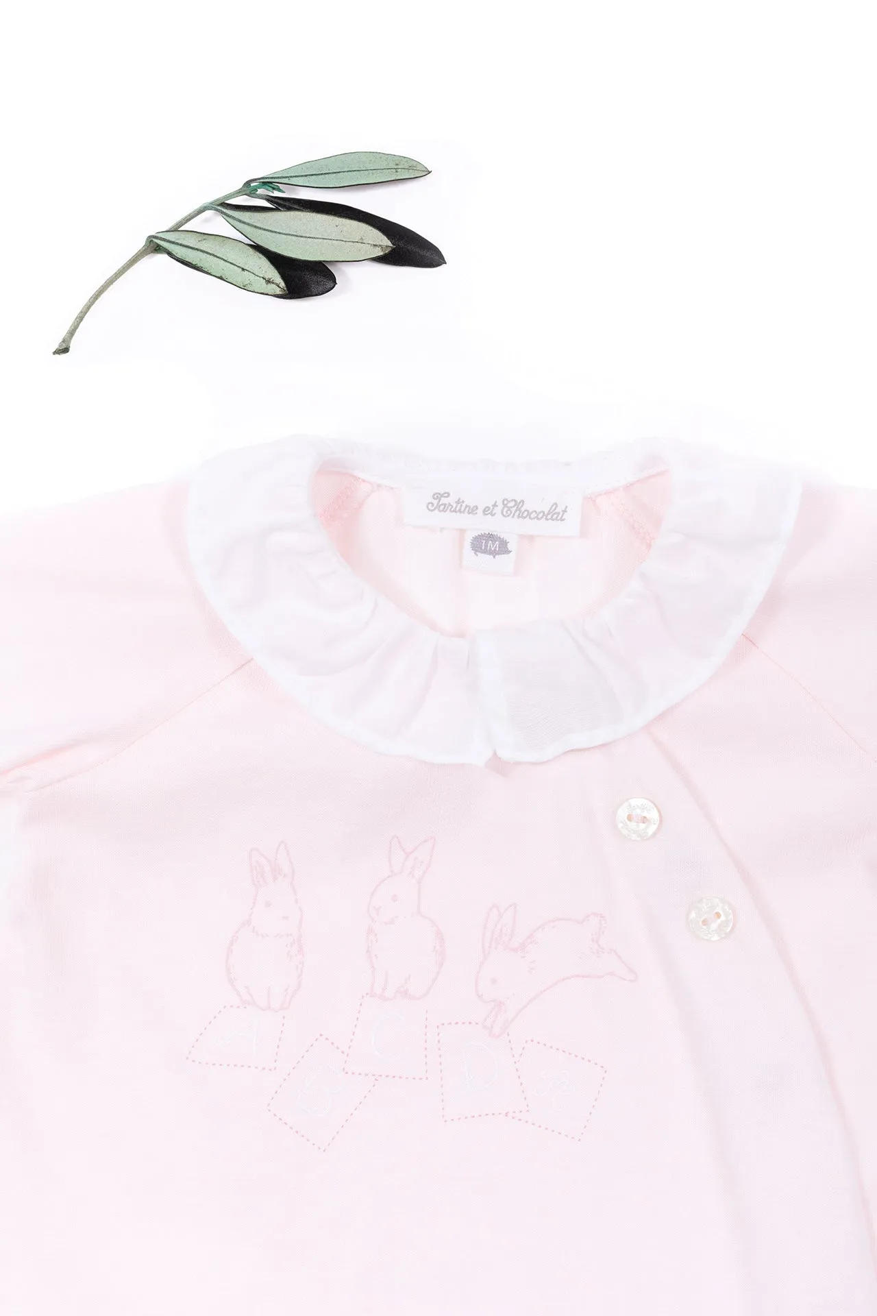 Babygrow - Pink Illustration Rabbit