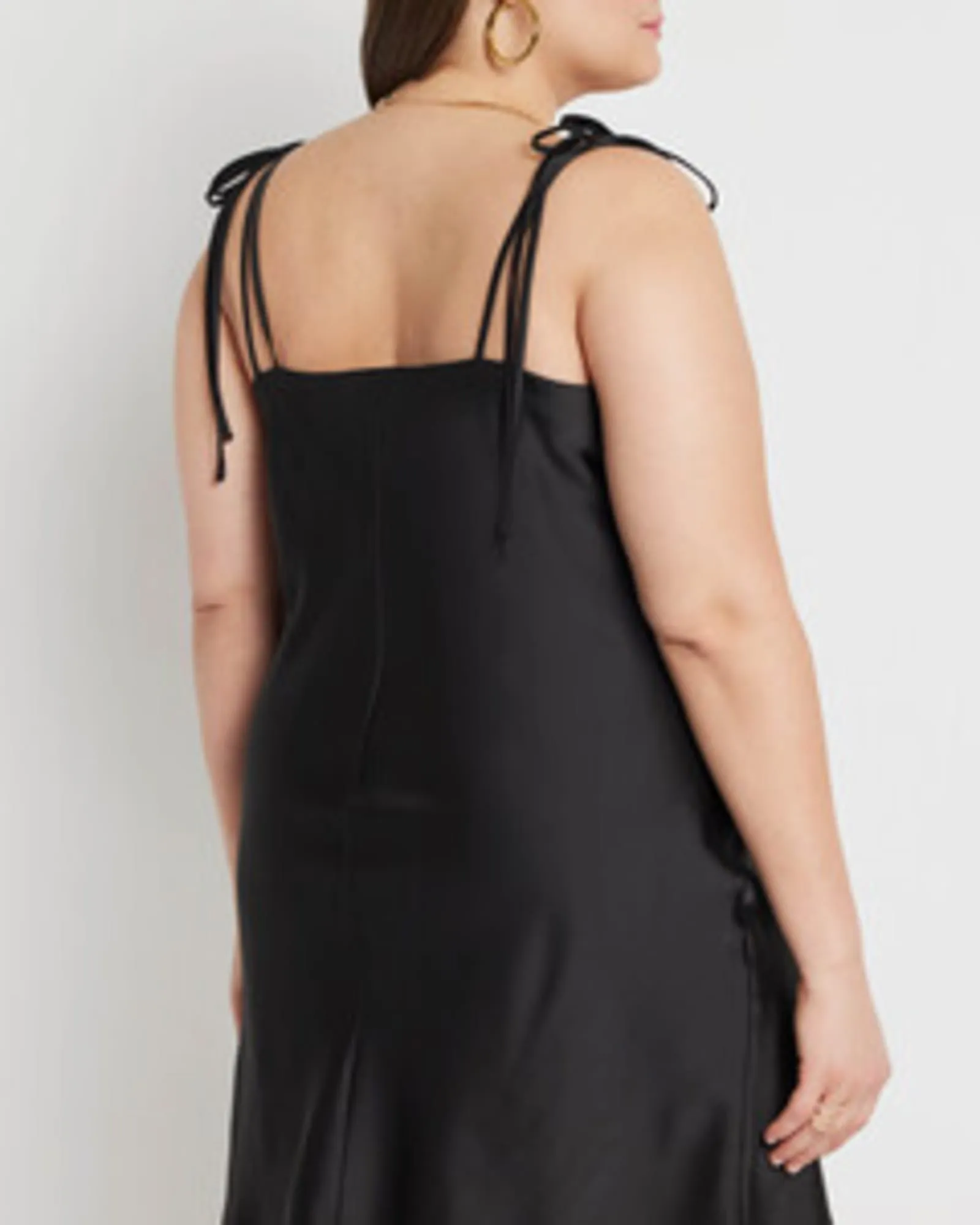 Bailey Satin Slip Dress | Black