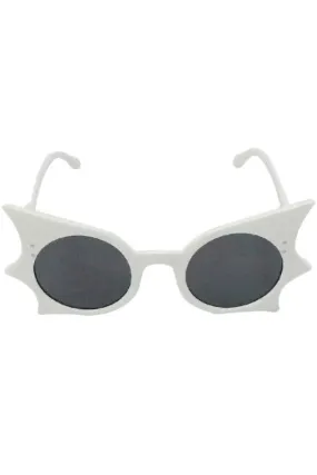 Batwing Sunglasses in White