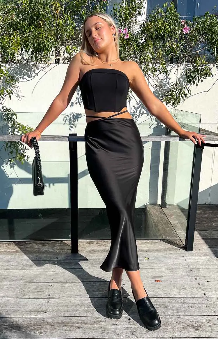 Bethenie Black Maxi Skirt