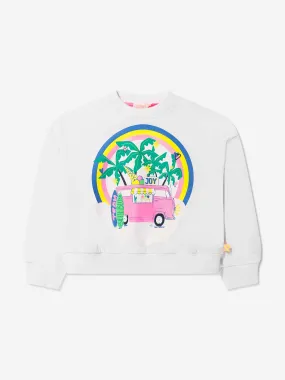 Billieblush Girls Illustrated Sweatshirt in White