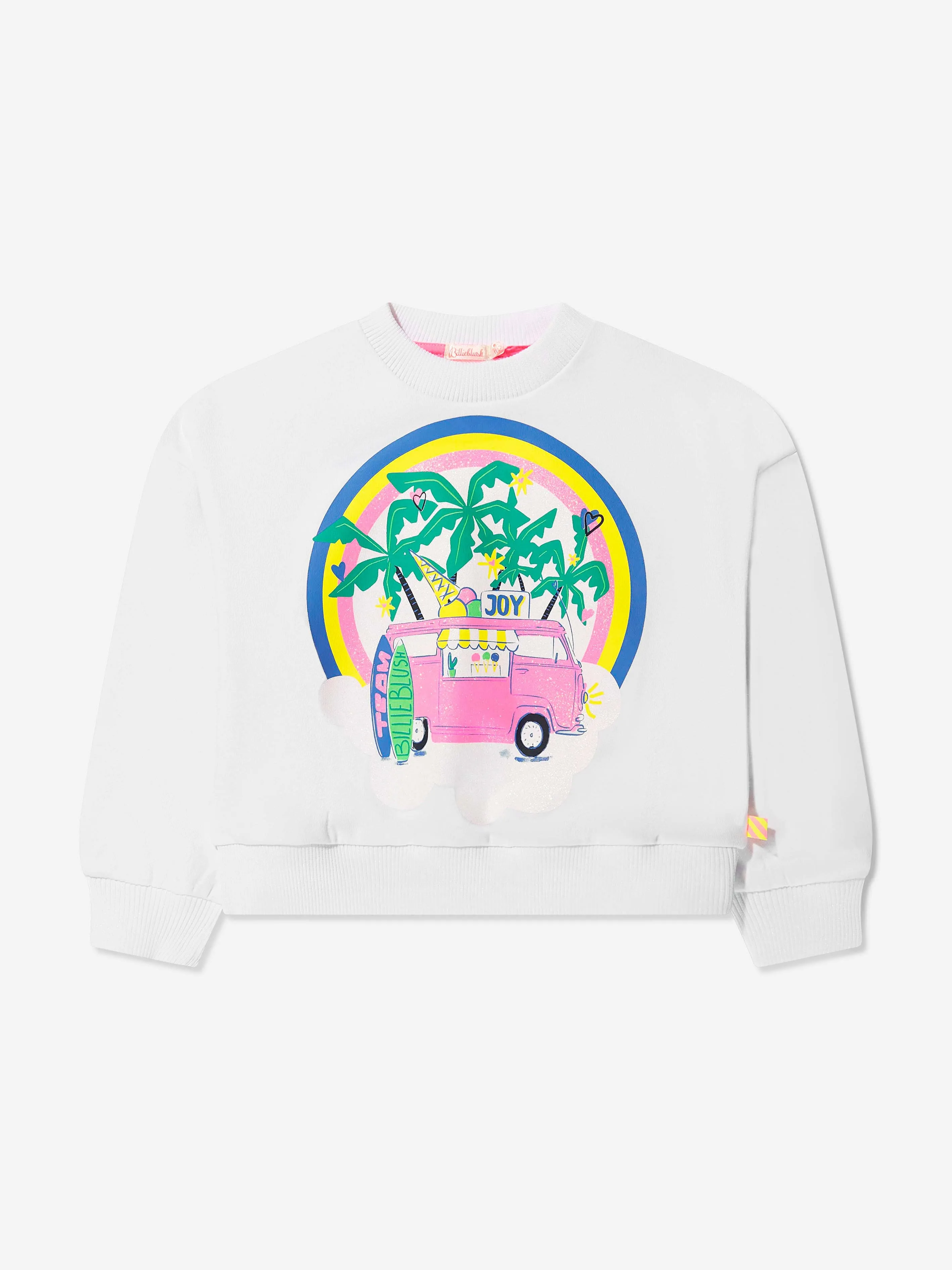 Billieblush Girls Illustrated Sweatshirt in White