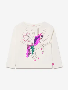 Billieblush Girls Long Sleeve Unicorn T-Shirt