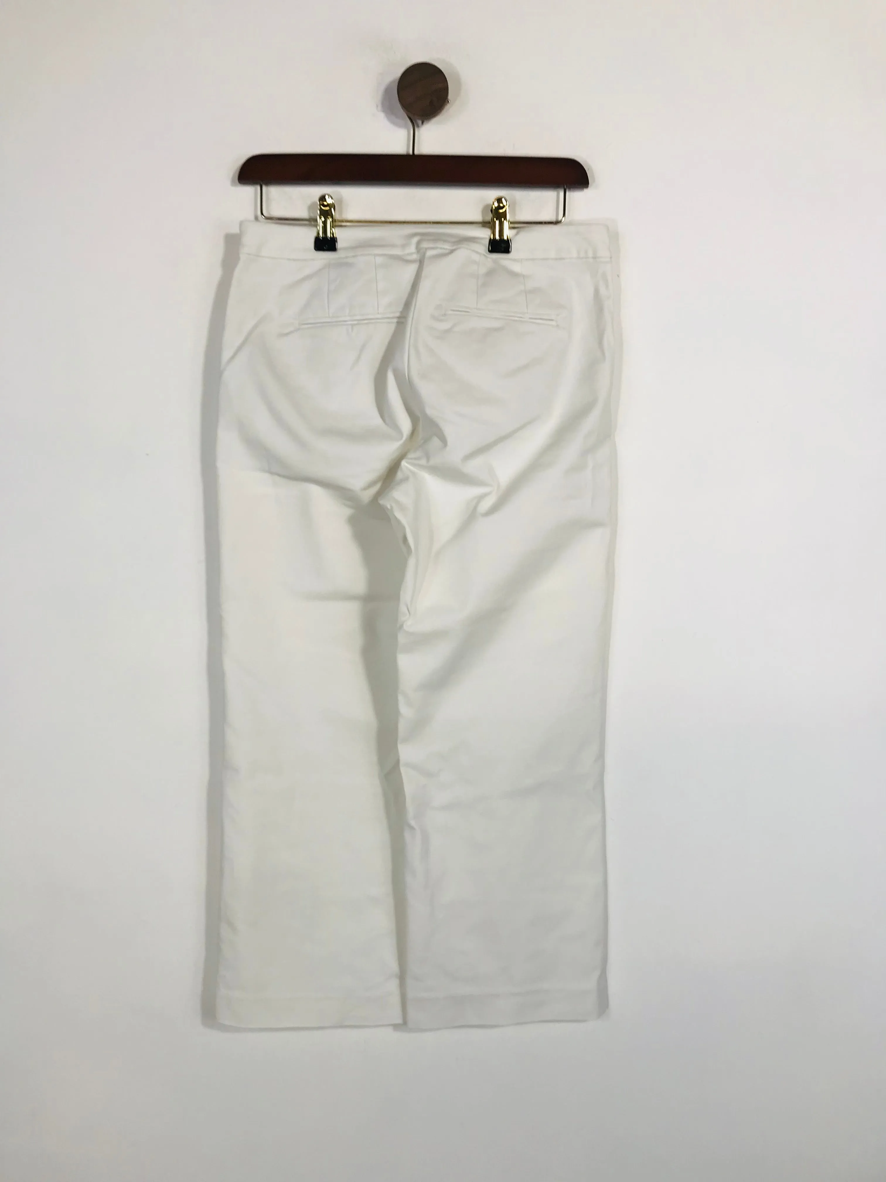 Boden Women's Three-quarter length Chinos Trousers | UK10 | White