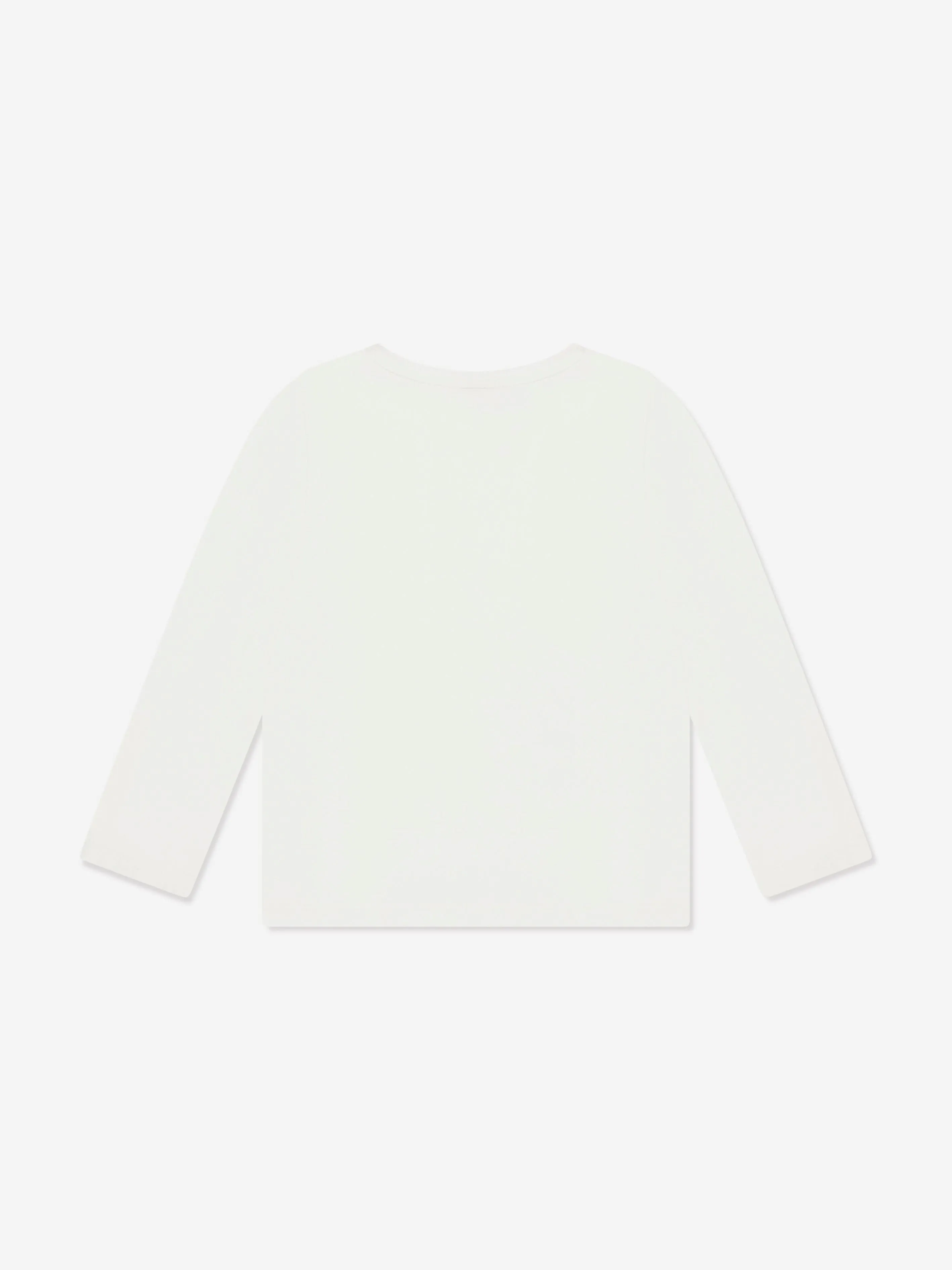 Bonpoint Girls Tidjiane Long Sleeve T-Shirt in Ivory