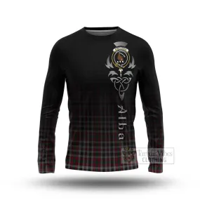 Borthwick Tartan Long Sleeve T-Shirt Featuring Alba Gu Brath Family Crest Celtic Inspired