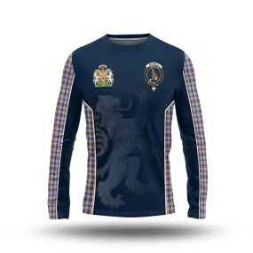 Boswell Tartan Long Sleeve T-Shirt with Family Crest and Lion Rampant Vibes Sport Style