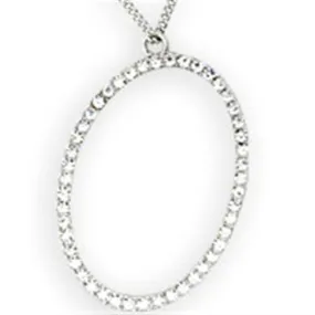 Brass Necklace with Top Grade Crystal in Clear for Women Style 36106