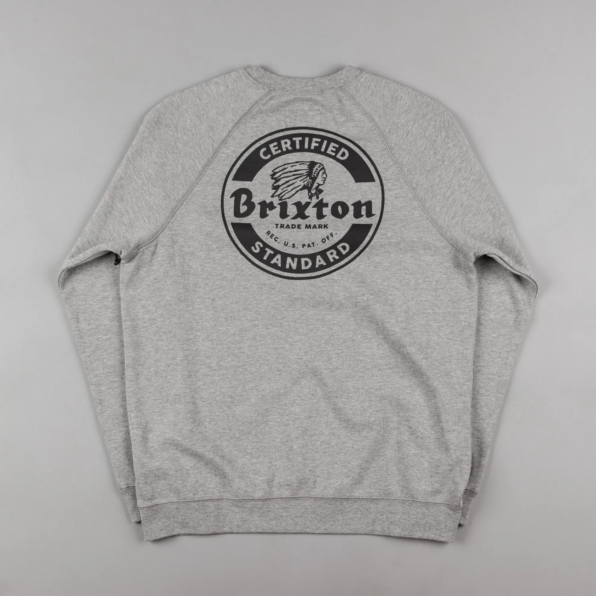 Brixton Soto Crewneck Sweatshirt - Heather Grey / Black