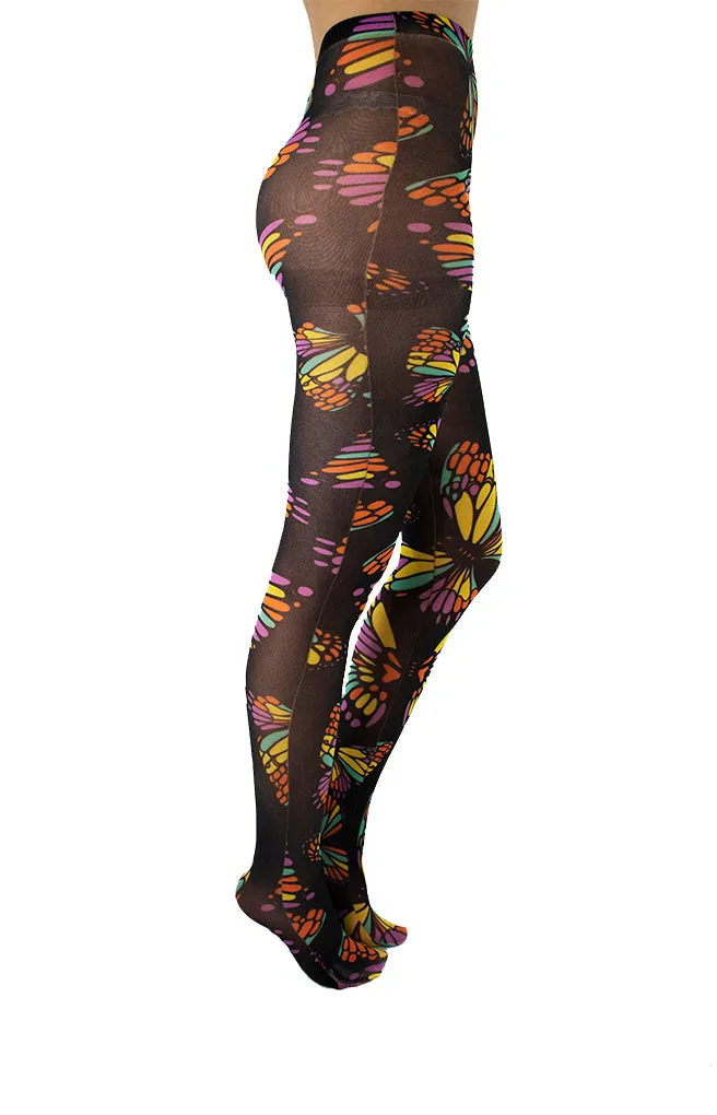 Butterfly Jewel Printed Tights