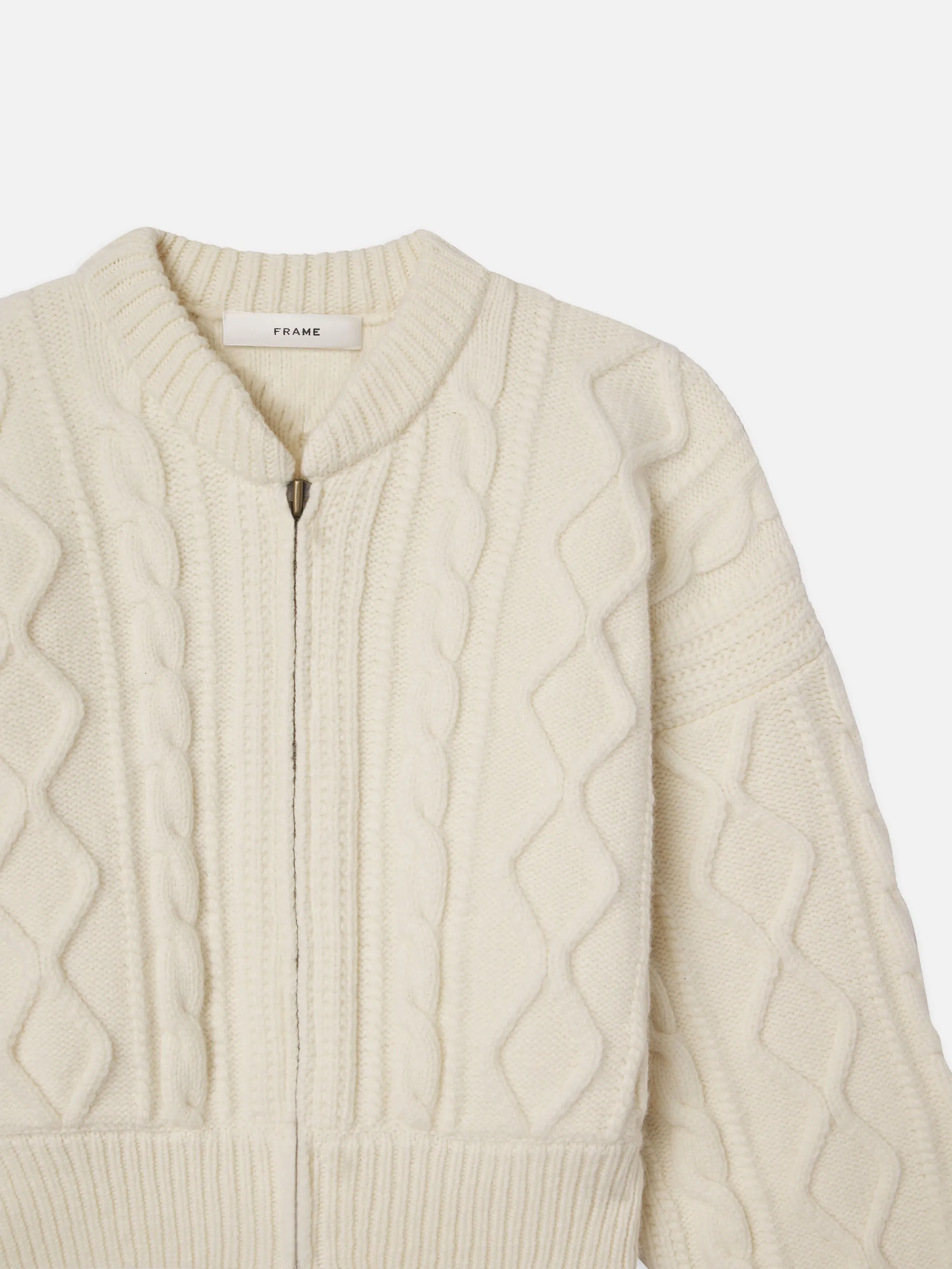 Cable Cardi -- Cream