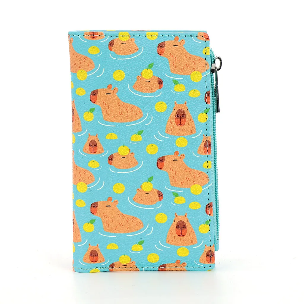 Capybara & Lemons Bright Blue Wallet