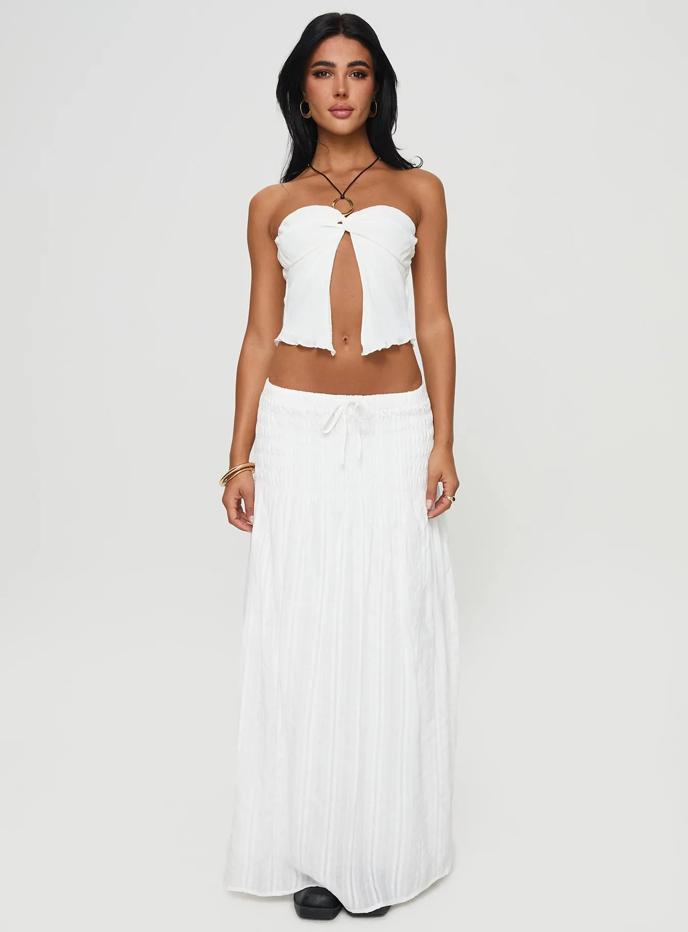 Carana Maxi Skirt White