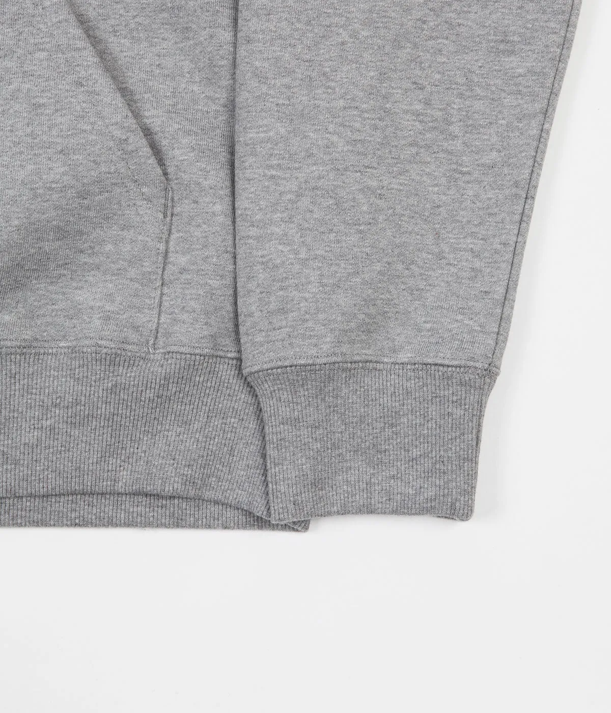 Carhartt Shatter Script Zip Neck Sweatshirt - Grey Heather / White