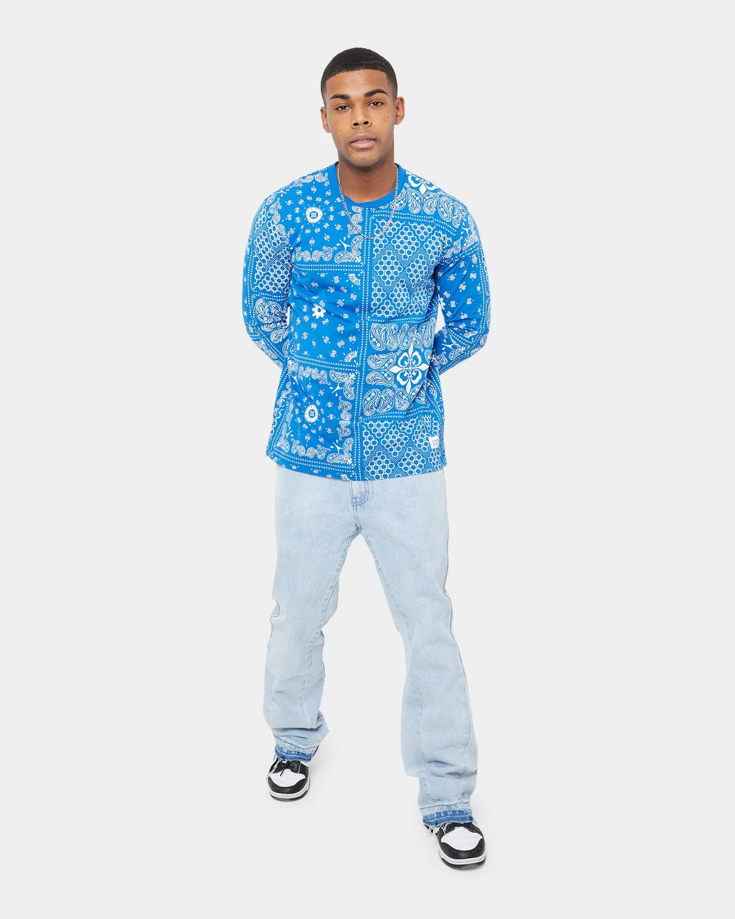 Carre Bandana Ultra Classic Long Sleeve T-Shirt Blue