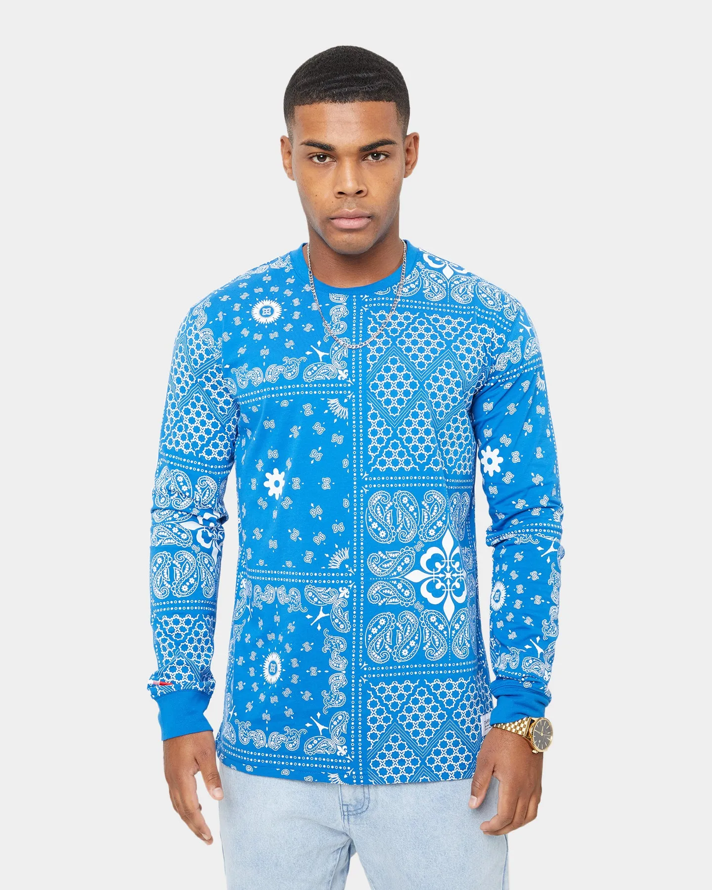 Carre Bandana Ultra Classic Long Sleeve T-Shirt Blue