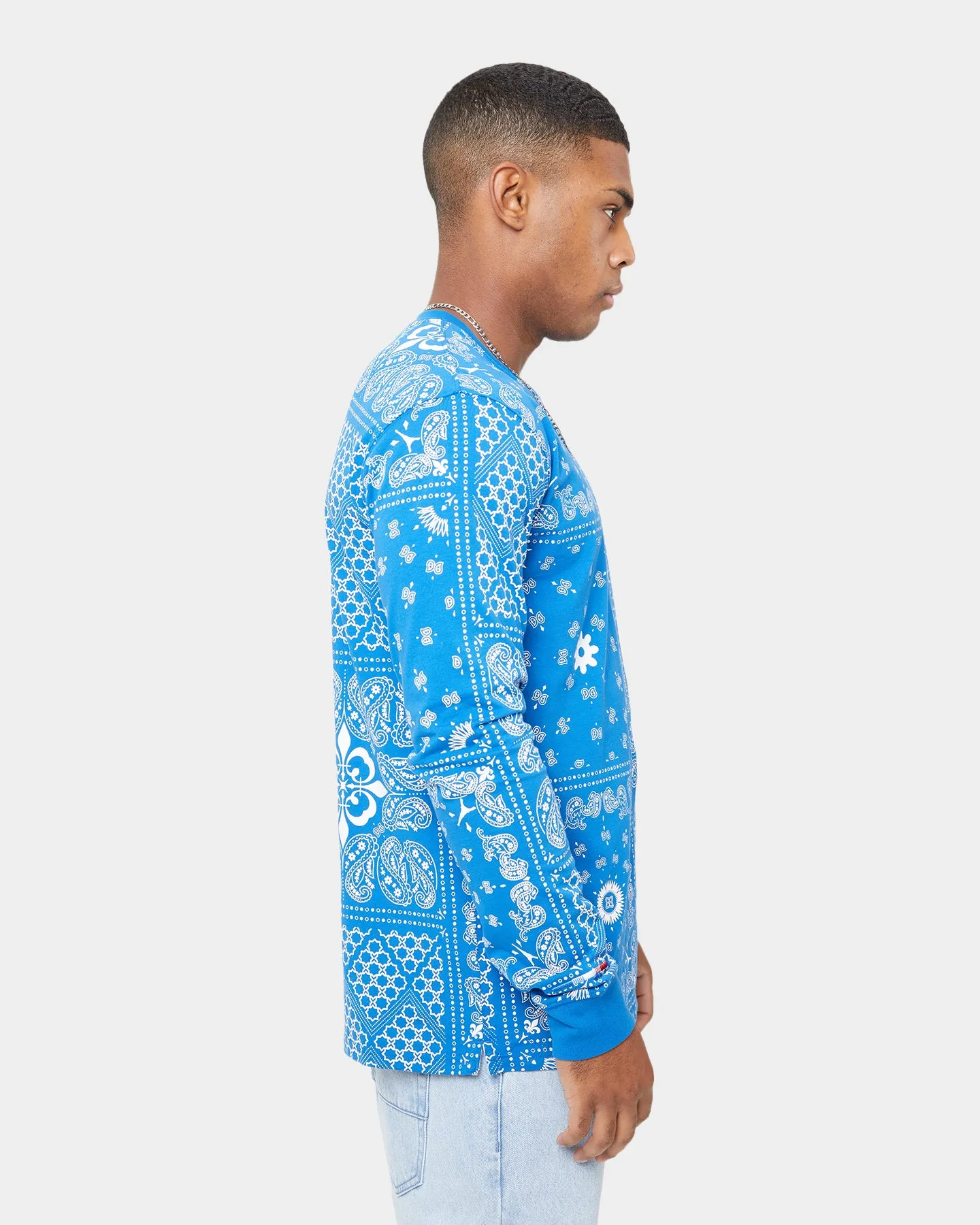 Carre Bandana Ultra Classic Long Sleeve T-Shirt Blue