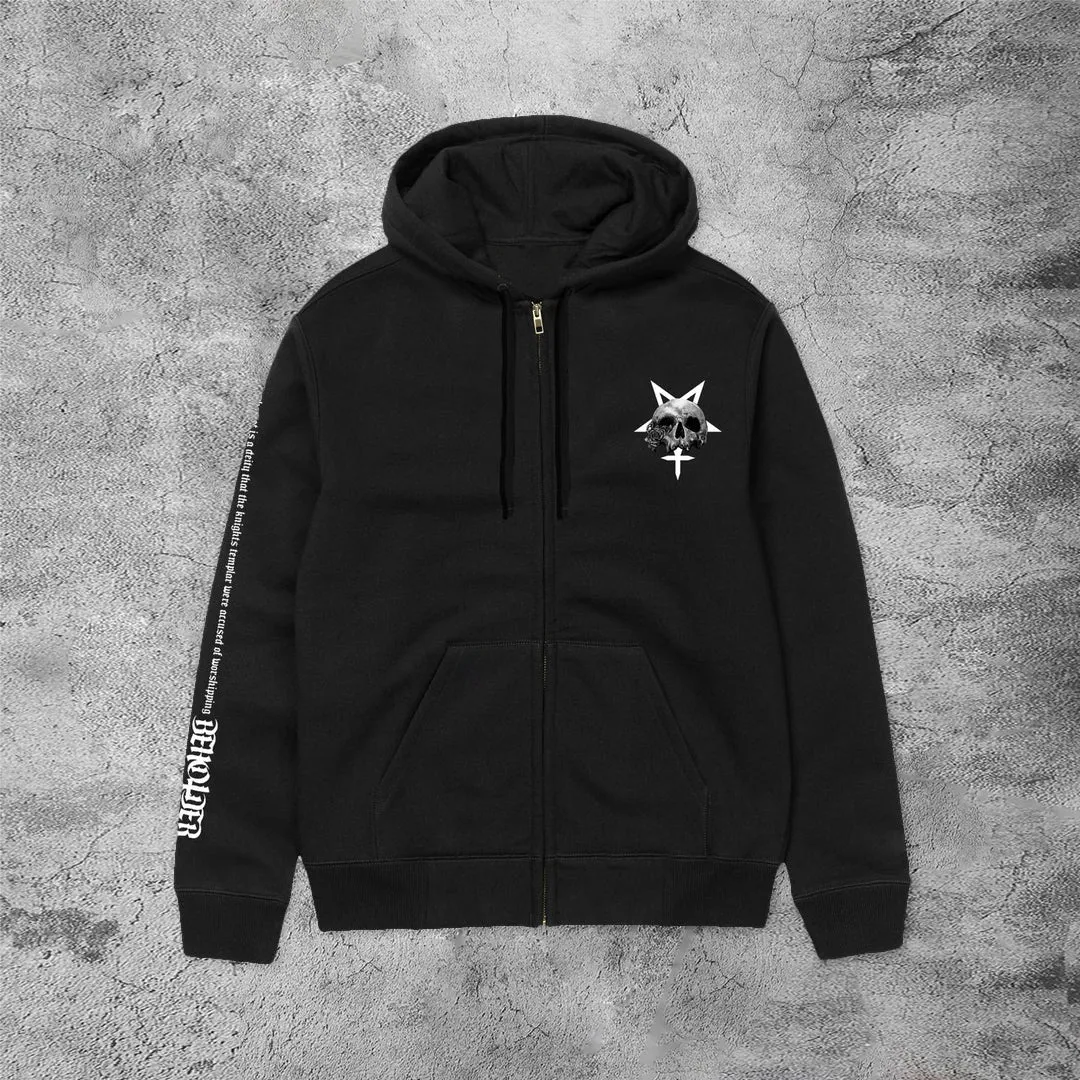 Casual cross skull hoodie