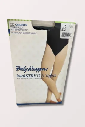 Children's TotalSTRETCH Seamless Stirrup Dance Tights - Black