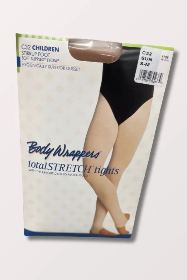 Children's TotalSTRETCH Seamless Stirrup Dance Tights - Suntan