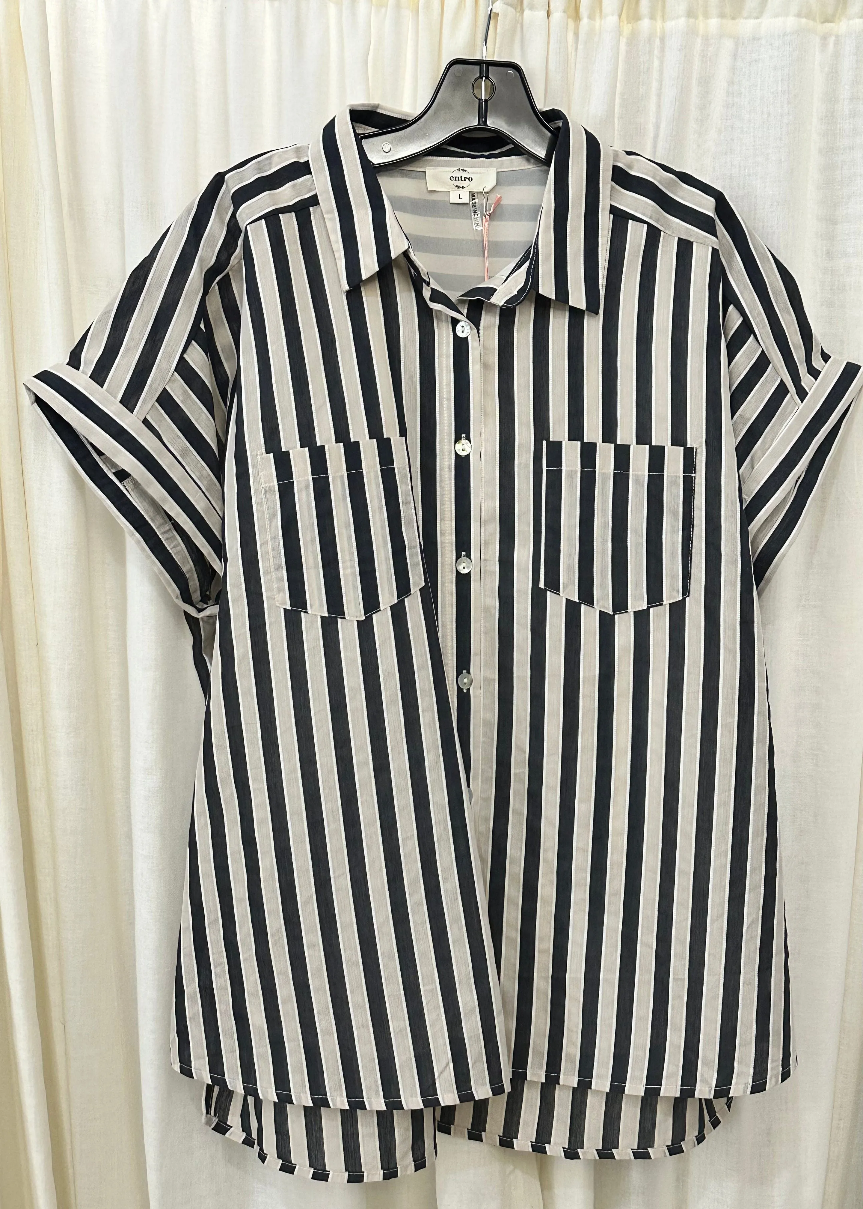 Classic Stripe Button Down Top | 2 Colors