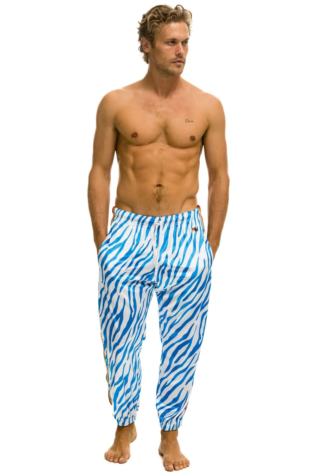 CLASSIC VELVET SWEATPANTS - BLUE TIGER