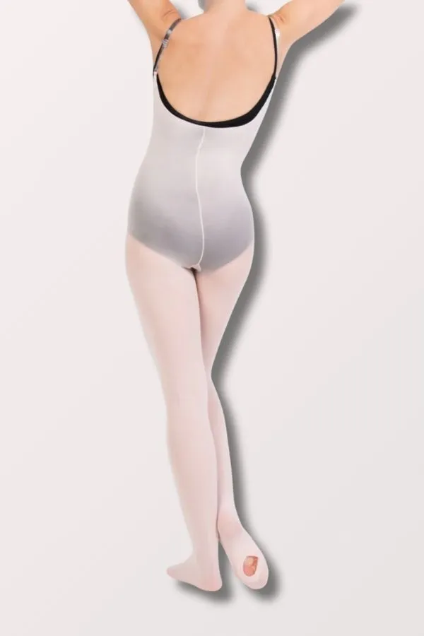 Convertible Body Tight with Adjustable Clear Straps - Theatrical Pink